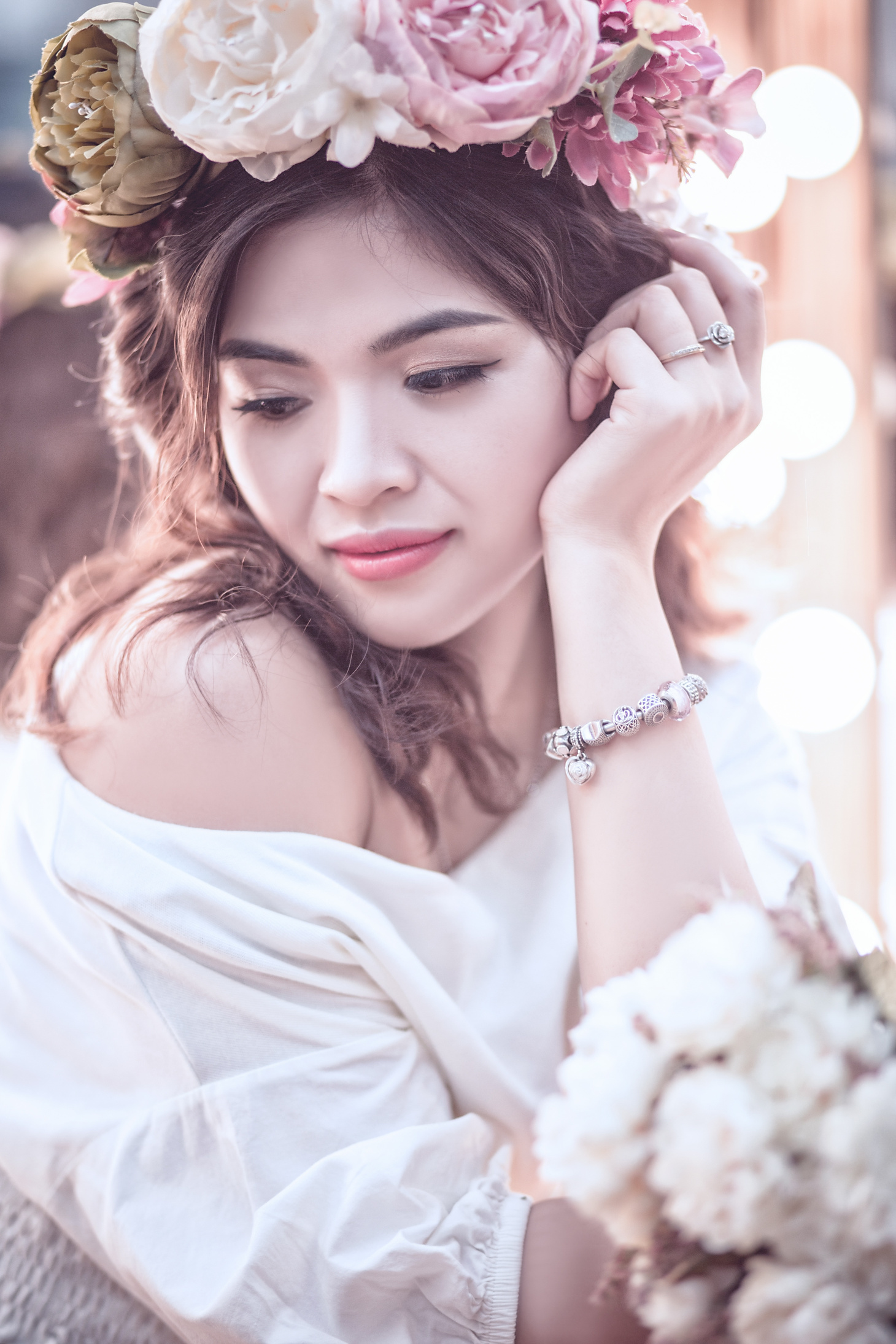 Asian Girl in Flower Crown